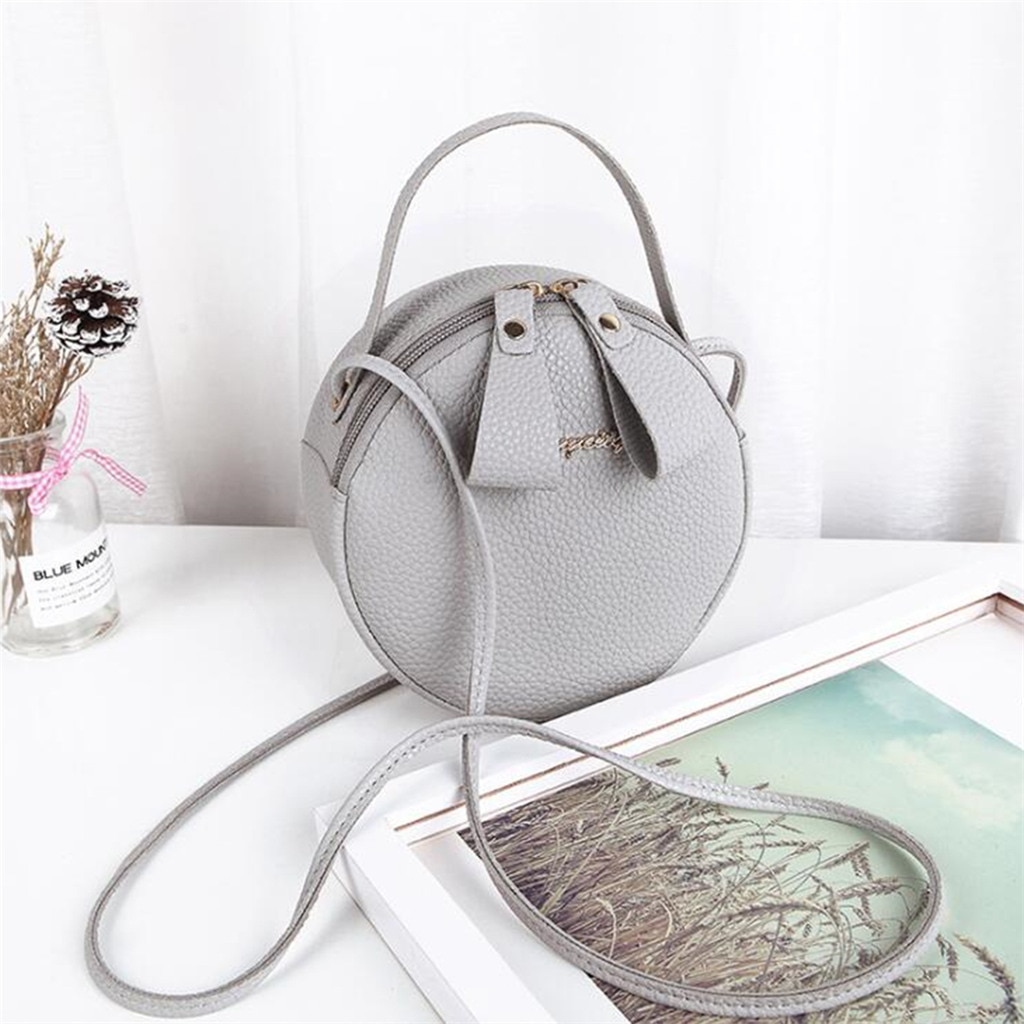 Circular Women Shoulder Bag Leather Women's Crossbody Messenger Bags Ladies Purse Female Round Bolsa Handbag
