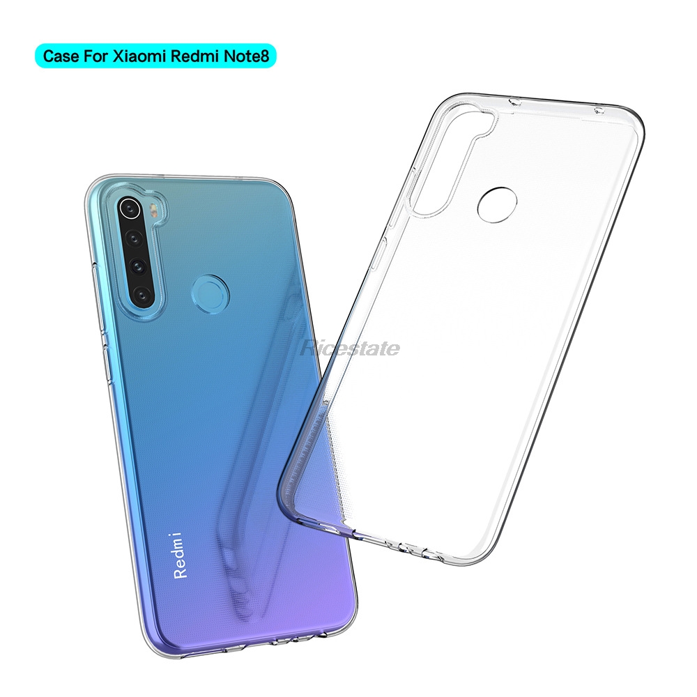 Étui Transparent pour Xiaomi Redmi Note 8, coque de téléphone antichoc en TPU Transparent, housse de Protection Redmi Note 8 Note8