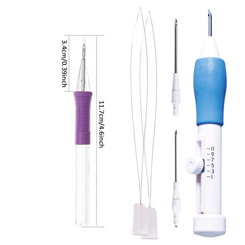 Plastic Embroidery Pen Set DIY Magic Embroidery Punch Needle Crafts For Women Mom DIY Sewing Tools Supplies Year