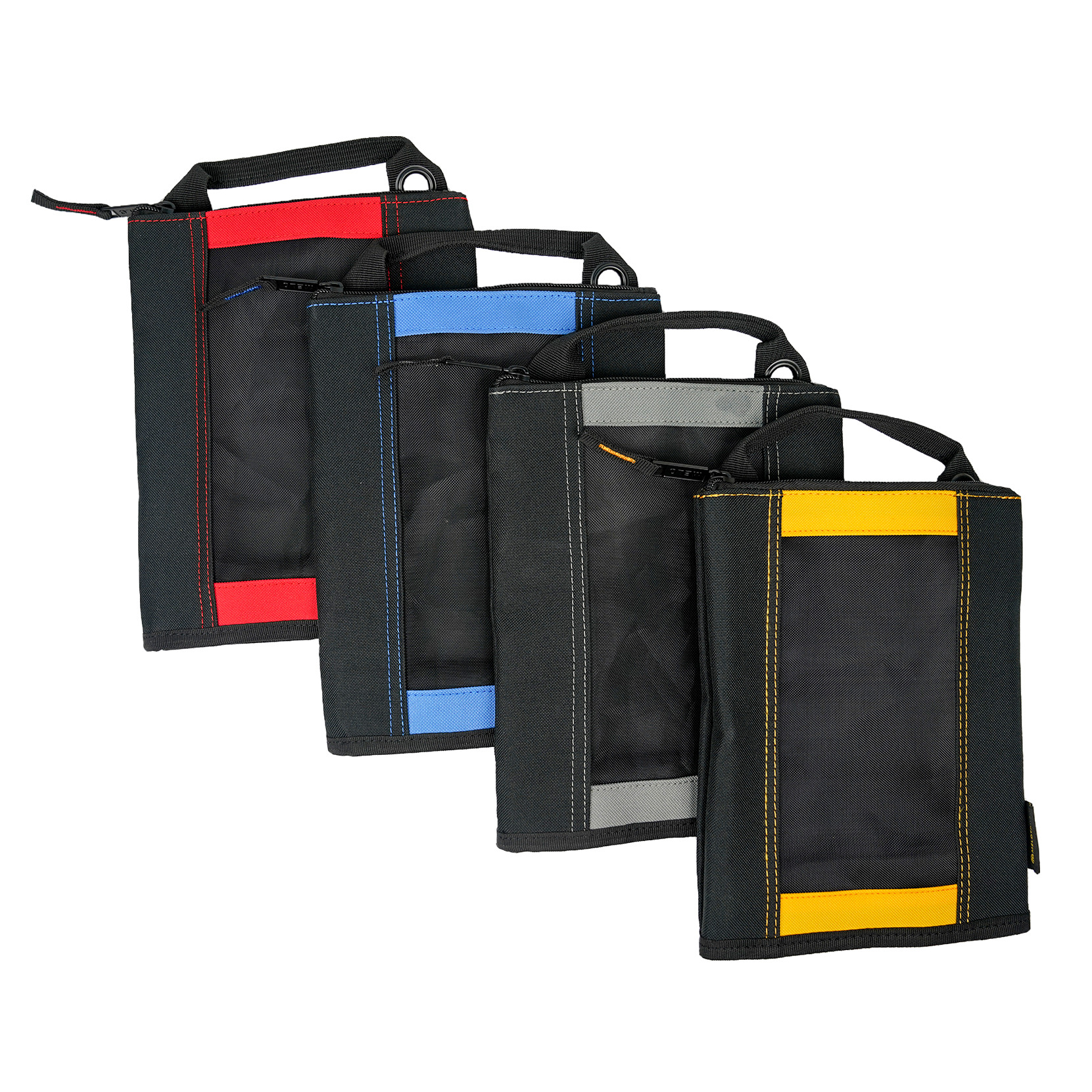 Melotough Canvas Rits Tool Pouch Zipper Bag-Sluiting Zak Met Mesh Venster En Opknoping Grommets 2 Pack