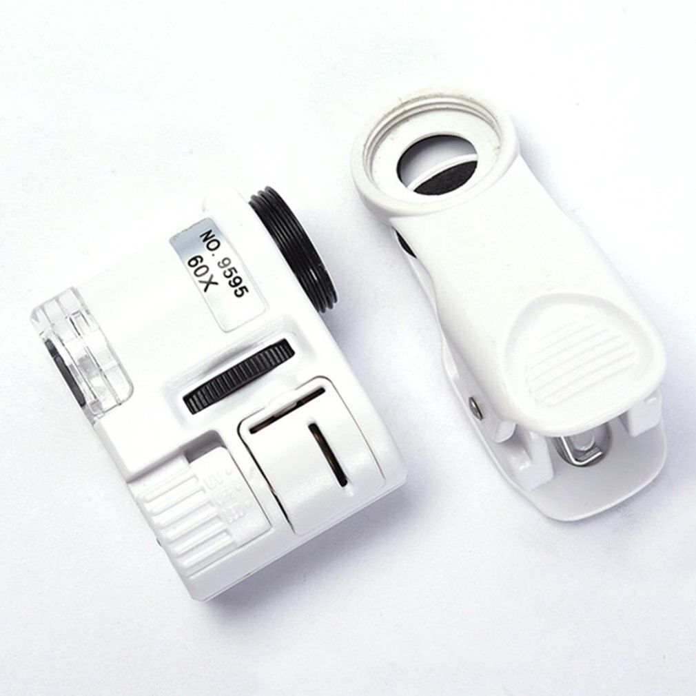 Mobile Phone 60X Macro Lens HD Phone Microscope With Universal Clip External Zoom Lenses For iPhone Samsung And Smartphone: Default Title