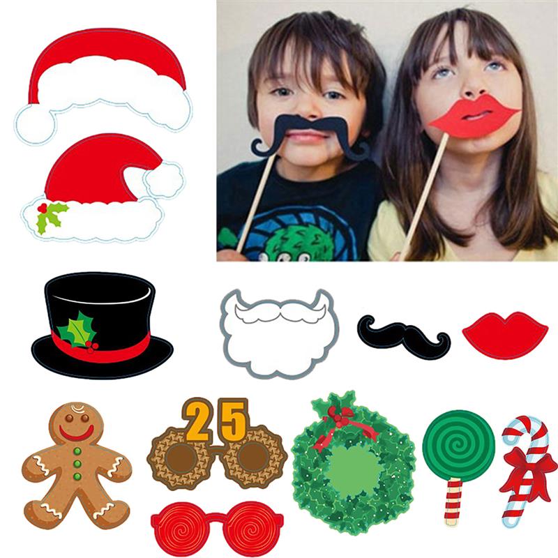 Accesorios de Navidad para fotos, accesorios de decoración para fiestas, carteles de Pose para cumpleaños para festivales