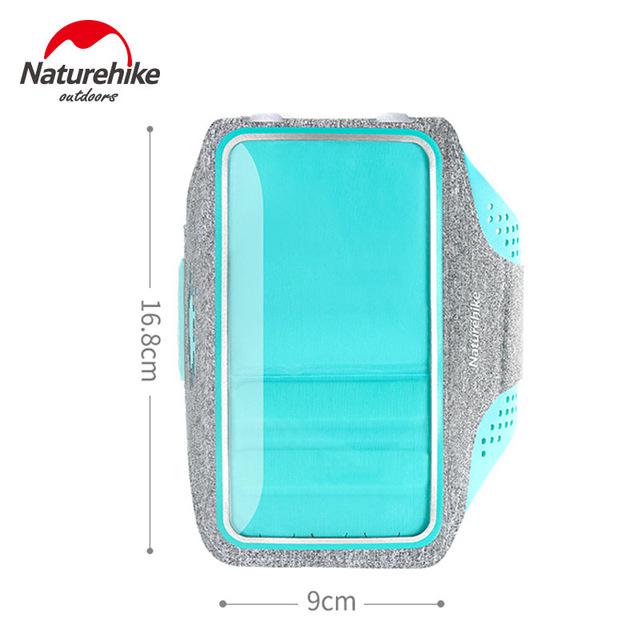 Naturehike hardlooptas sport mobiele telefoon armband tas telefoonhoesje ademend ultralicht outdoor hardlooparmtas hardloopschool: Hemelsblauw-l