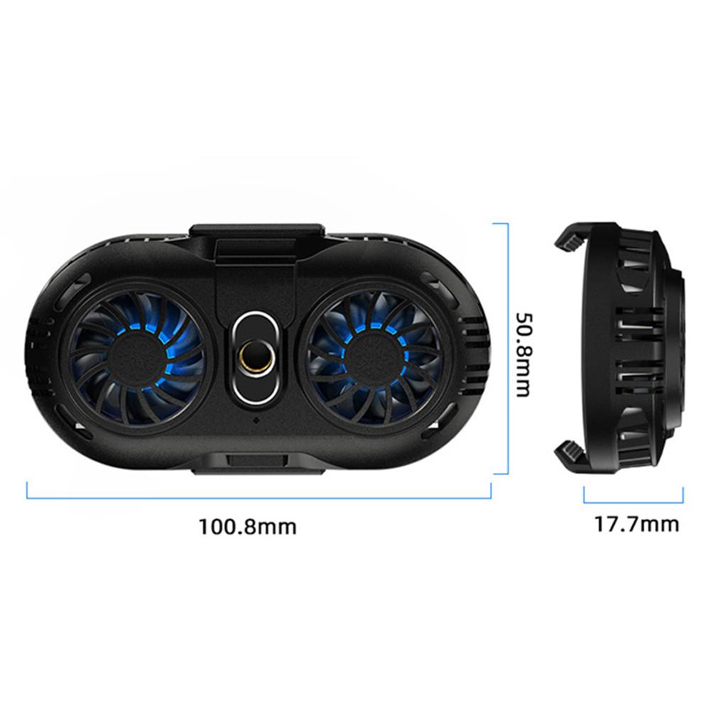 Portable Gaming Phone Cooler Cooling Fan Holder Mobile Phone Radiator Adjustable Heat Sink Universal For 4-6.5 Inches Phones