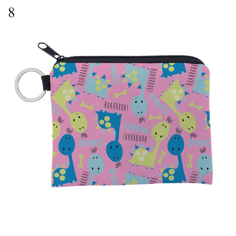 1 Pcs Unisex Cartoon Alpaca Printing Coin Purse Waterproof Small Zipper Purse Card Key Pouch Mini Square Wallet For: 8