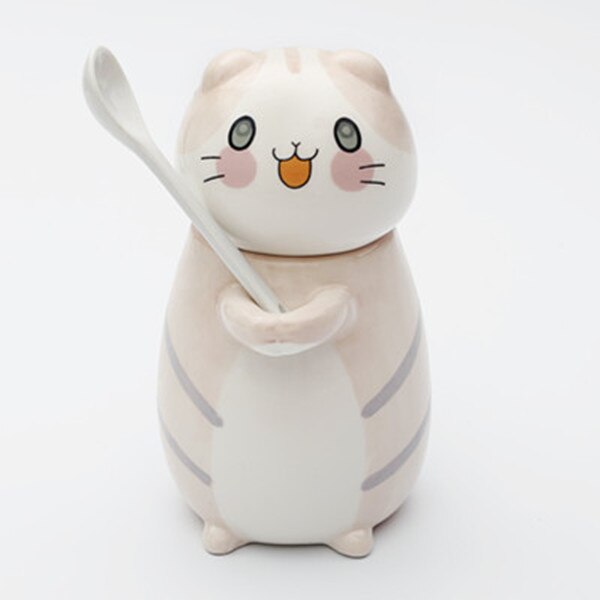 ¡Novedad! Gato de cerámica con forma de taza para café bonito y cuchara taza para la leche creativa pintada a mano, novedosos: Style 6