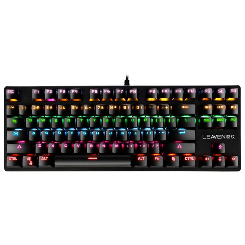 Gaming Mechanical Keyboard Blue Red Switch 87key US Wired Keyboard Anti-ghosting RGB/ Mix Backlit LED USB For Gamer PC Laptop