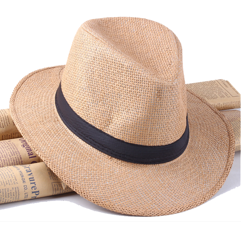 Mode Panama Hoed Zomer Zon Hoeden Voor Vrouwen Man Strand Strooien Hoed Voor Mannen Uv-bescherming Cap Chapeau Femme