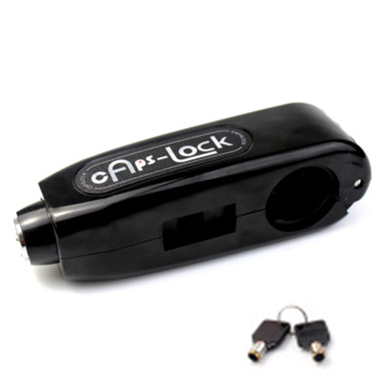 Motorcycle Handlebar Lock Universal Scooter Safety Lockstitch Brake Throttle Grip Anti Theft Protection Security Mini Lock: Black