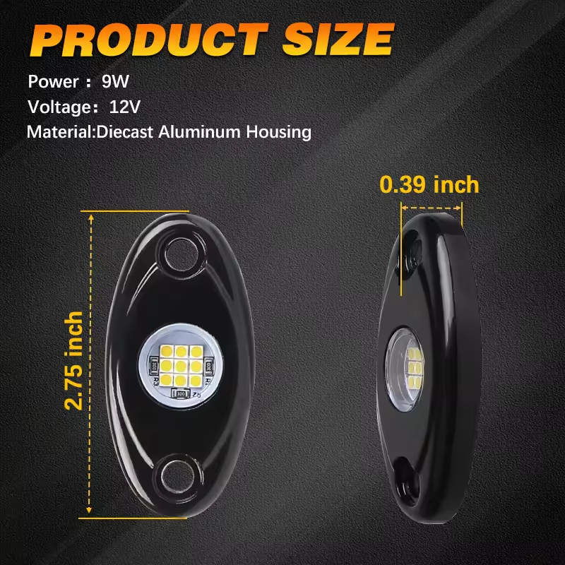 4/8 PCS Universal Underglow LED Lights Kit Kit Diode rock light 12v for cars pickup trucks Waterproof chassis decorative light