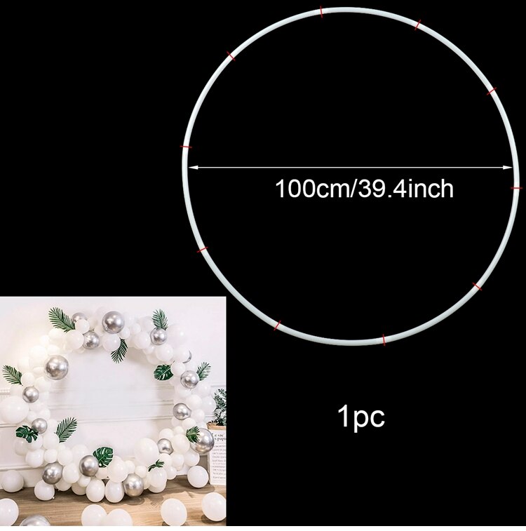 Arco de globos DIY de 60/80/100cm, corona de plástico, anillo de aro para globos para decoración de de cumpleaños y boda, guirnalda circular para Baby Shower para niños: RUBY