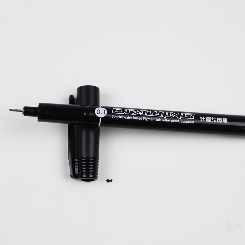 Juego de rotuladores gráficos con punta de aguja, rotuladores para dibujo de Manga, suministros de arte gráfico, 8 + 1 Uds.