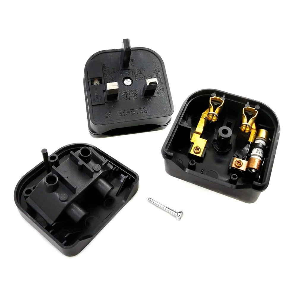 EU 2Pin To UK 3Pin Power Plug Travel Adapter Converter With Fuse Singapore Malaysia AC Power Socket Plug Travel Charger