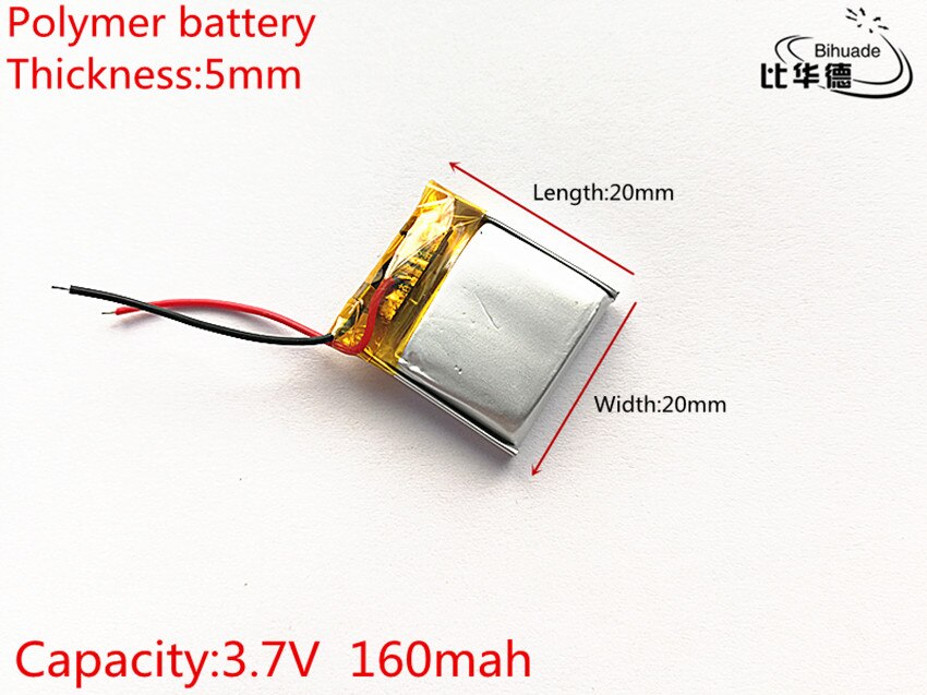 Liter energy battery 3.7V lithium polymer battery 502020 052020 160MAH MP3 MP4 MP5 Bluetooth toys