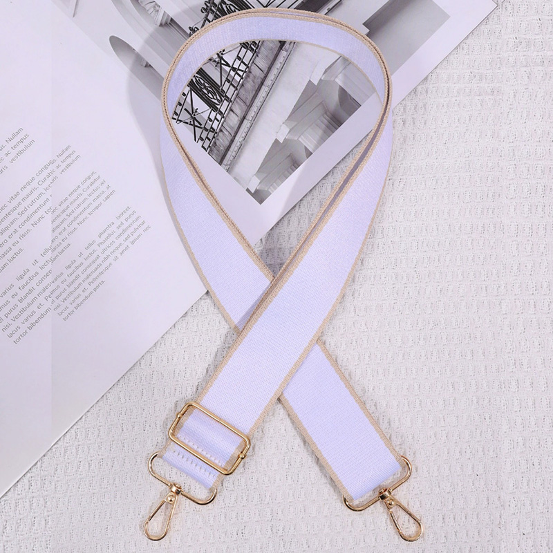 3.8cm Versatile Solid Color Shoulder Strap Replaceable Single Shoulder Bag With Multifunctional Adjustable Luggage Accessories: Rose Gold