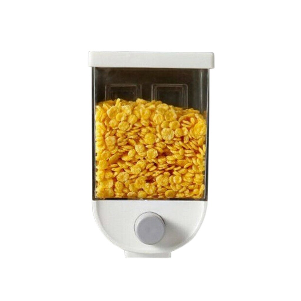Easy Press- Kitchen Food Storage Container Cereal Dispenser Oatmeal Wall Mounted Cereal Oatmeal recipient Dispenser #40