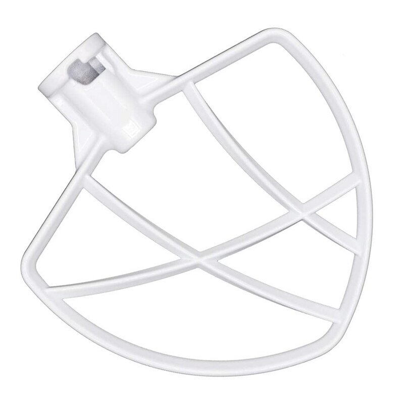 2PCS Coated Flat Beater For Kitchen Aid 6 Quart Bowl - Efficient Metal Mixing Attachments For Kitchenaid,White