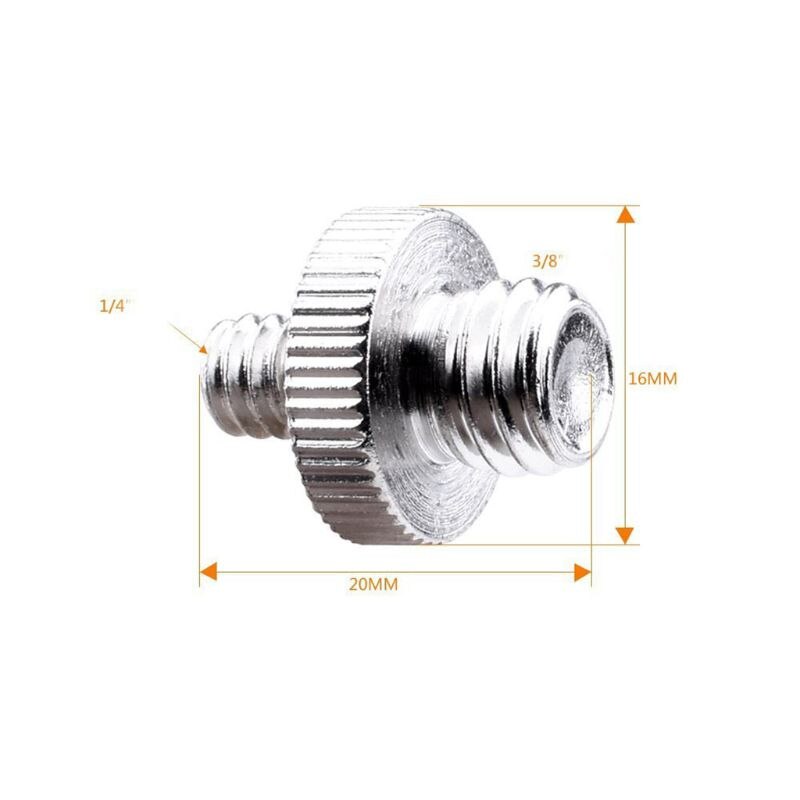 Metal 1/4\" Male to 1/4\" or 3/8\" Male Threaded Adapter 1/4 or 3/8 Inch Double Male Screw Adapter for Tripod Camera Accessories