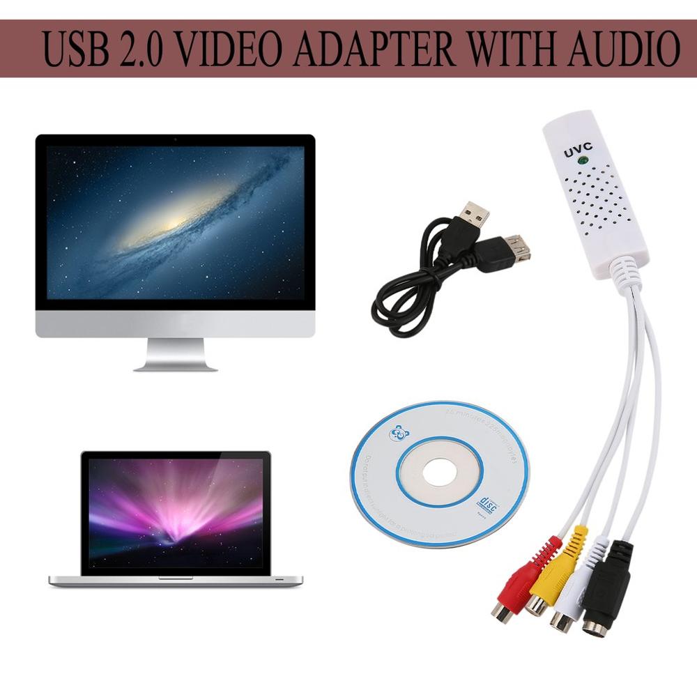 Portable Easycap USB 2.0 Audio Video Capture Card Adapter VHS to DVD Video Capture Converter For Win7/8/XP/Vista