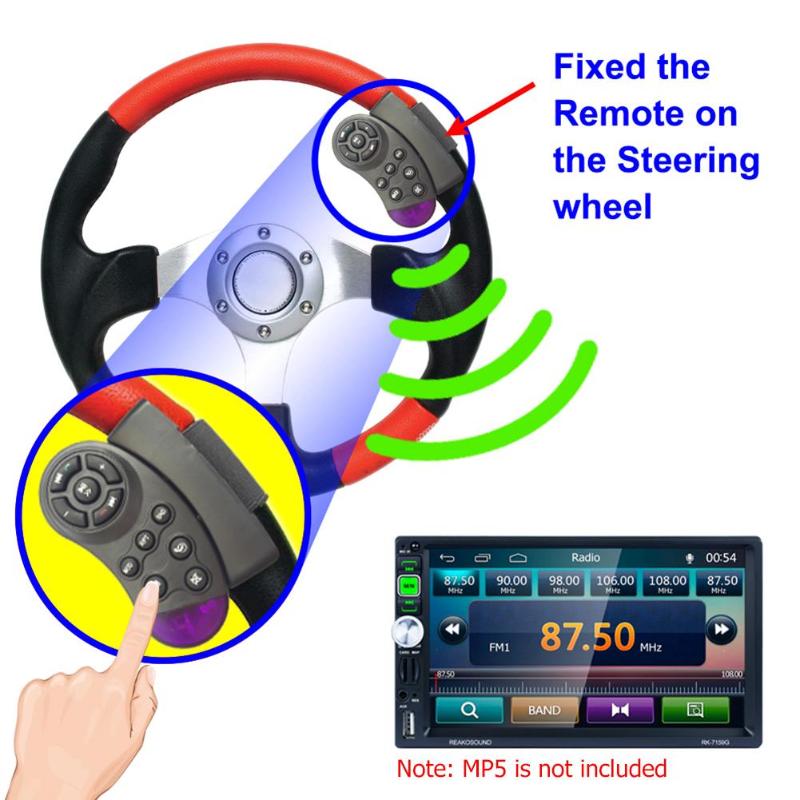 Universal 11- nøgle bærbar carro kontrol remoto universal bil mp5 multimedie afspiller cd dvd vcd rat trådløs fjernbetjening co