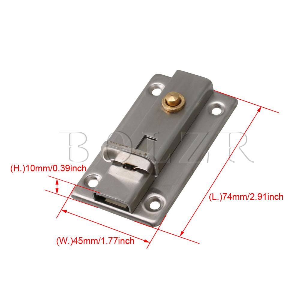BQLZR 3 Inch Copper Core Press Button Spring Loaded Automatic Door Latch Bolt