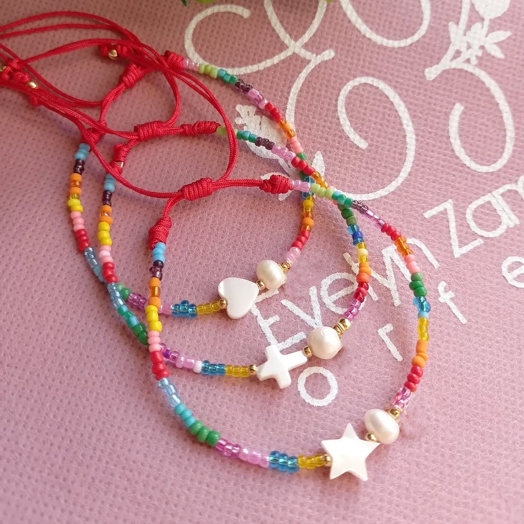 KKBEAD-pulsera bohemia para Mujer y niña, accesorios Y2k, Pulseras coloridas de arcoíris, joyería hecha a mano con cuentas, Pulseras para Mujer