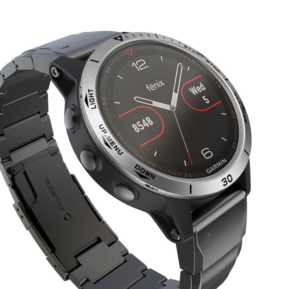 Cadre de couverture en métal pour Garmin Fenix 5 montre intelligente cadran lunette anneau style boîtier adhésif couverture Anti-rayure Protection anneau: 8