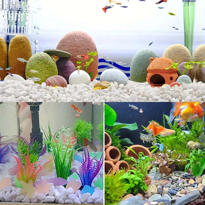 100/300/500g hvite småstein dekorative steiner for planter - naturlige elvesteiner for hagelandskap, sukkulenter og kaktusplanting