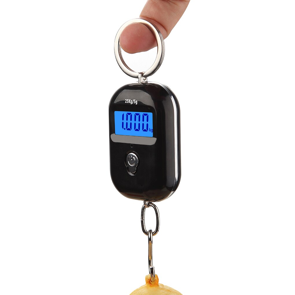 25Kg x 5g Digital Hanging Scale Mini Electronic Luggage Hook Scale LCD Backlight Kitchen Steelyard