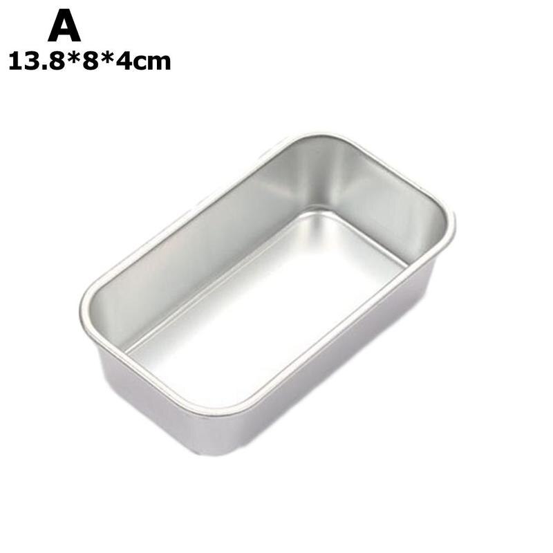 1PC gran molde para pastel cuadrado pastel de Brownie molde Rectangular molde para pan tostado de aluminio molde de hornear: A