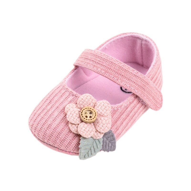 Baby Meisje Eerste Wandelaars Zachte Zool Bloemen Decor Anti-slip Baby Meisje Katoen Sandalen Casual Schoenen Peuter Peuter Schoenen: P / M