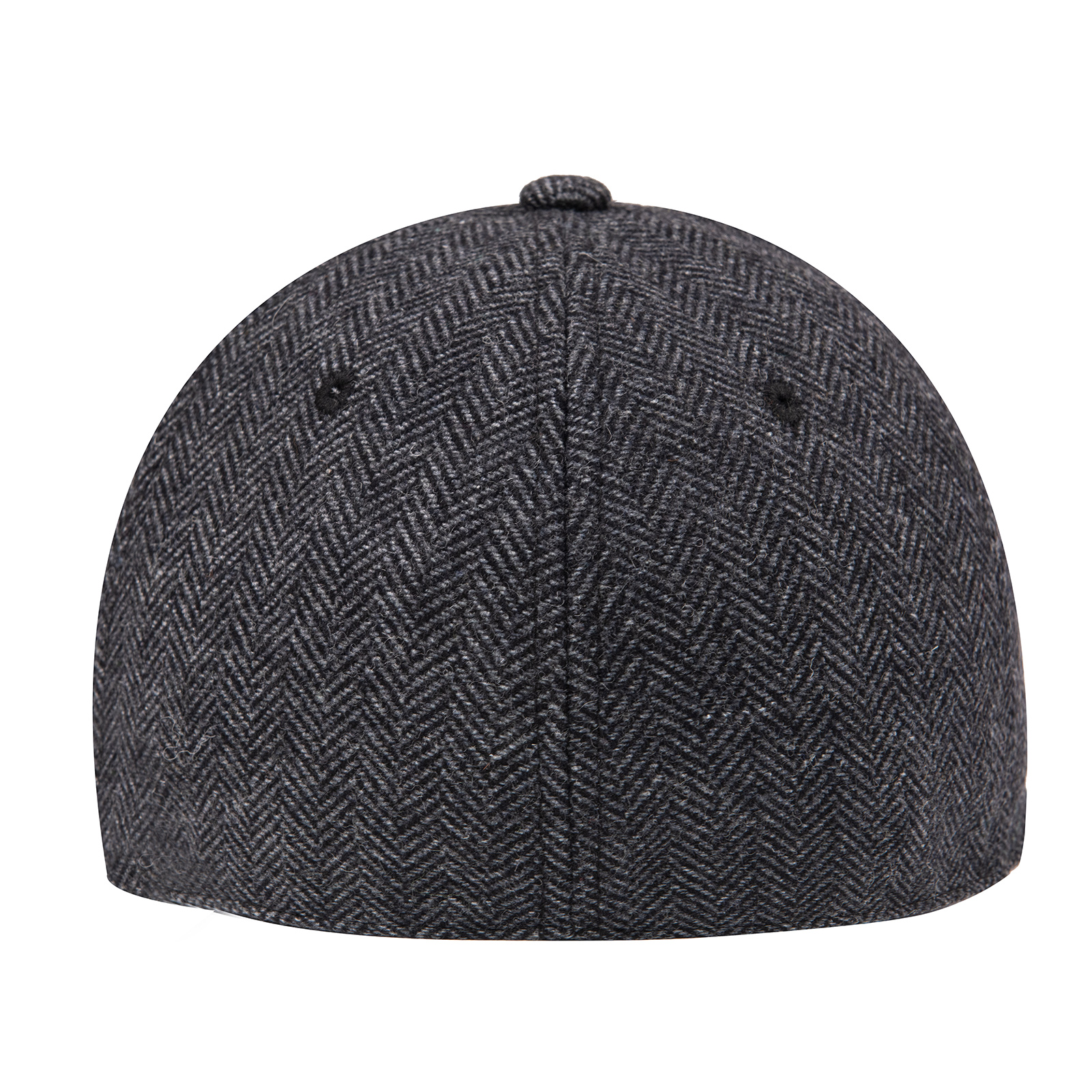 Botvela herrkeps i fiskbensmönstrad tweed, klassisk, åtsittande hatt i ullblandning , 835