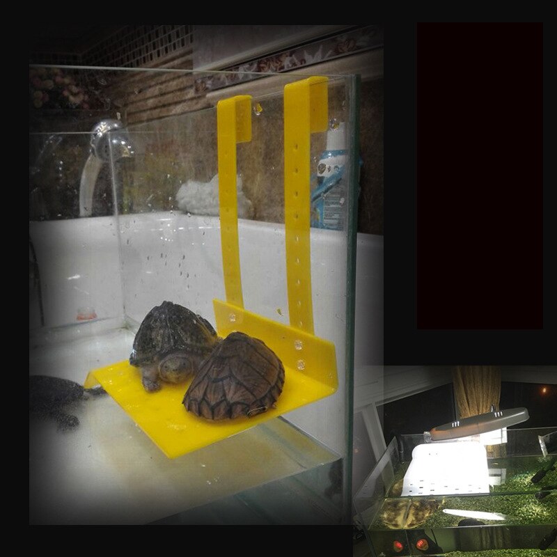 Akryl skildpadde tørring platform brasilien vand skildpadde flydende ø skildpadde tank akvarium padde kroge tørring platform