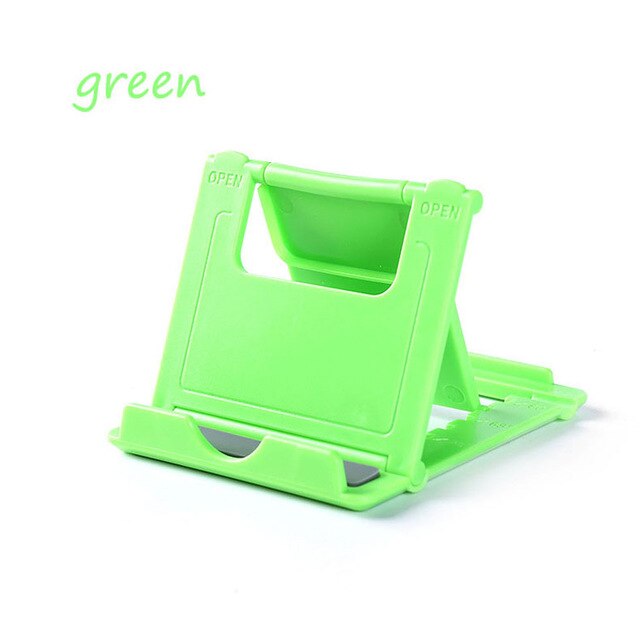 Mobile Phone Holder Table Desktop Stand Plastic Desk Mount Candy Color Mini Portable Holder Universal Bracket For Smartphone: Green