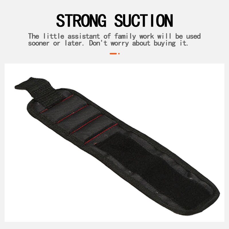 3-section magnetic electrical tool bag super suction woodworking wrist belt Oxford cloth wear-resistant magnet tool assistant