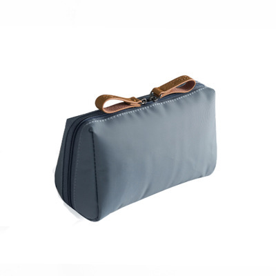 Beibaobao 1 pc solide sac cosmétique Style coréen femmes maquillage sac pochette trousse de toilette étanche trousse à maquillage à compartiments directe: gray