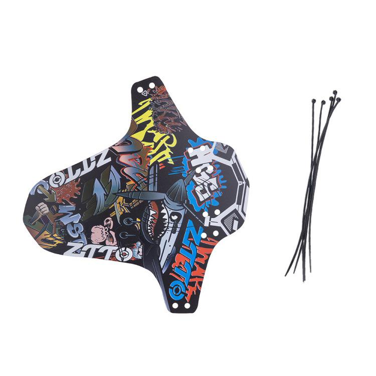 Bicycle Fenders On For MTB Road Bike Fenders Fixed Gear Front Rear Mudguard Ultralight 3D Printed Pattern Cycling Mud Guard: Short Section