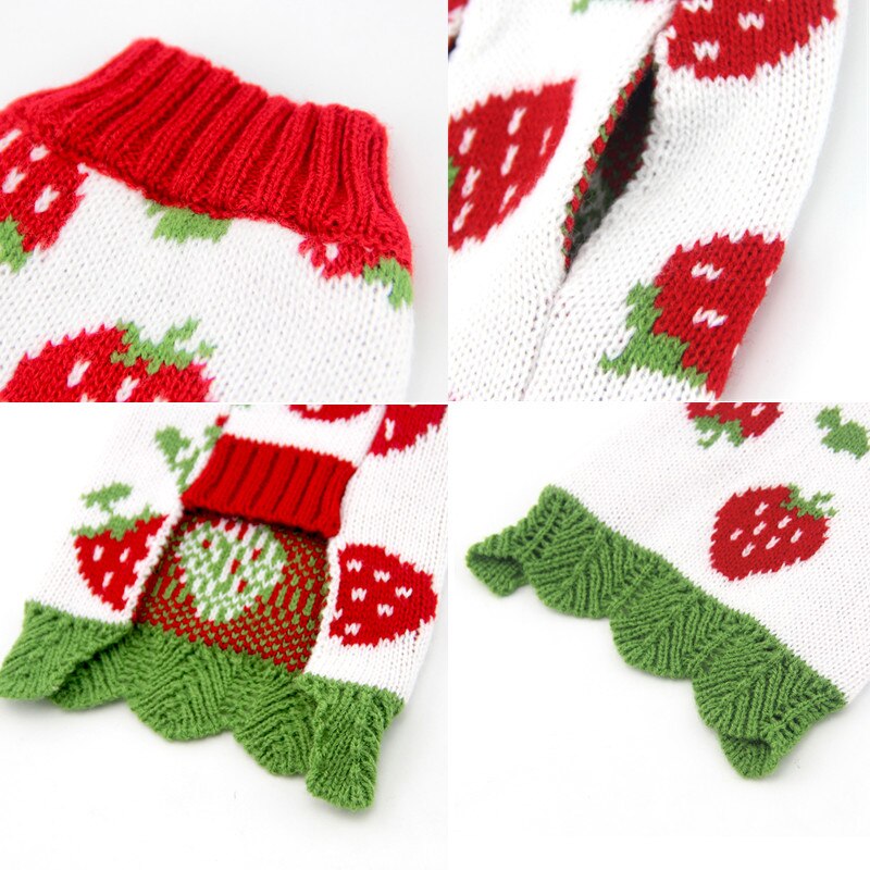 DOGGYZSTYLE Winter Pets Dog Clothes Sweater Knitted Pink Coat Apparel Clothing For Small Puppy Dogs XXS-L