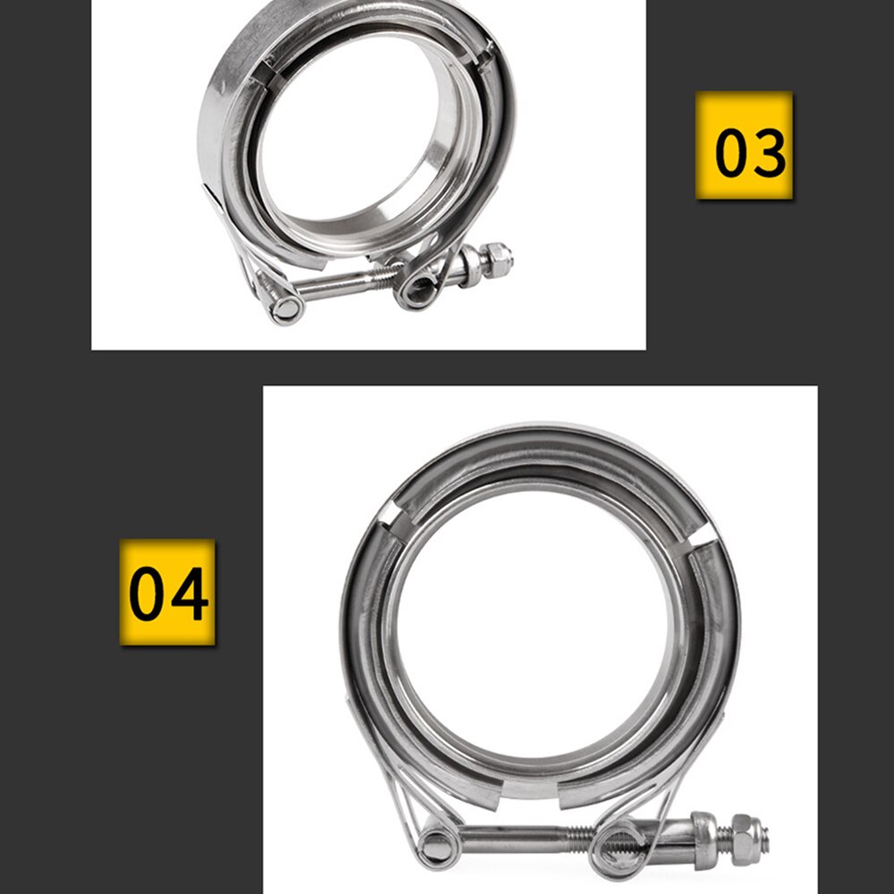 Onever Exhaust Flange Set Iron clamp for automobile turbocharged exhaust pipe Universal Portable