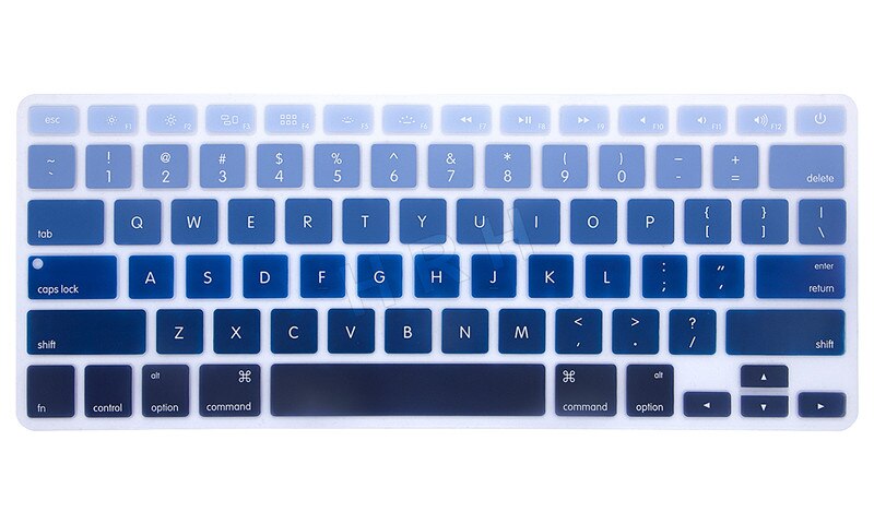 Für Apfel Mac Macbook Profi 13 15 17 Luft 13 Retina 13 UNS Layout Silikon Blume Aufkleber Regenbogen Tastatur Abdeckung tastatur Haut Schutz: Gradient Blau