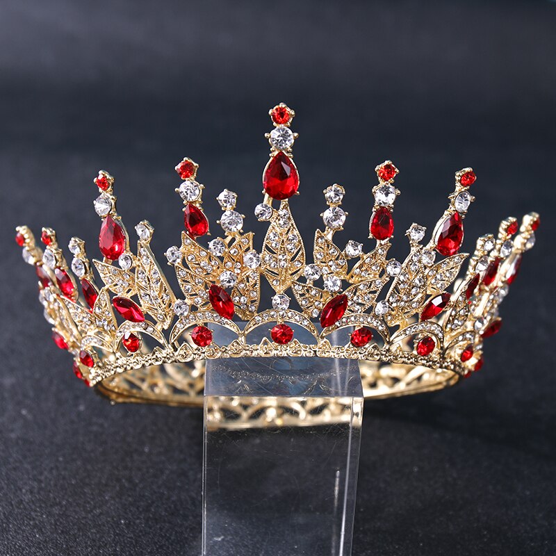 Diadema barroca Vintage con diamantes de imitación para mujer, Tiaras y coronas, accesorios para el cabello para novia y boda, joyería, tocados