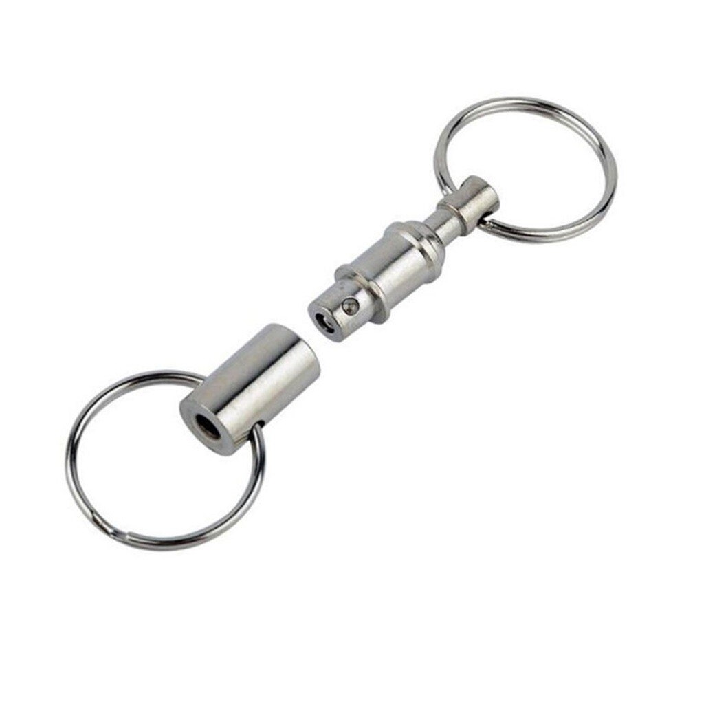 Double-end Detachable Pull Apart Quick Release Key Chain Removable Ripple Keychain Keyring