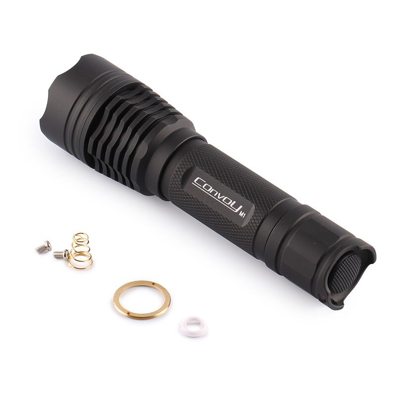 Convoy M1 flashlight host ,include OP reflector,head O ring,glass,spring,etc
