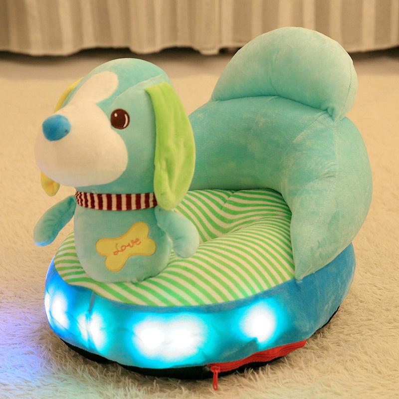Baby oplyst syngesofa tegneserie børn led plys støttende stol spædbarn brudsikker ryg lærende siddesæde: 8