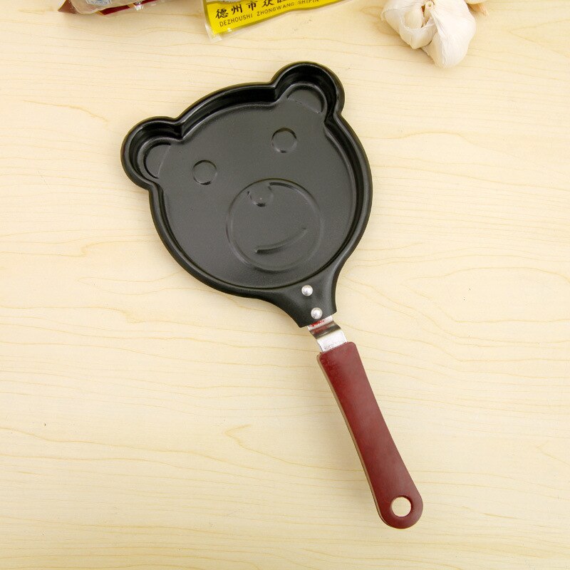 Mini sartén de tortilla con dibujos animados divertidos, sartén antiadherente para desayuno, huevos, tortitas, utensilios de cocina, Wok: B--Bear