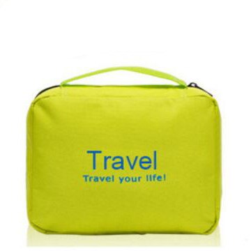Grote Capaciteit Multicolors Opknoping Cosmetische Reizen Wassen Tassen Mannen Vrouwen Nylon Organisatoren Flodable Waterdichte FVC Kous Tassen: Green Cosmetic bag