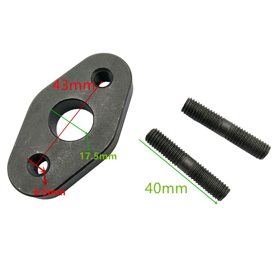 Mild Steel O2 Oxygen Sensor Flange With M8x1.25 Studs 2 Bungs 3/8 Thick Flange For Toyota