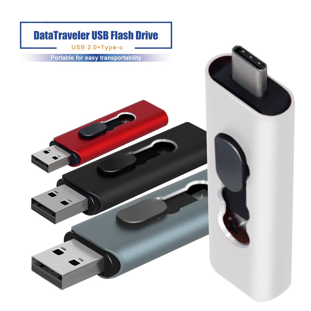 Dla androida OTG 2 w 1 pamięć USB dyski 2.0 type-c i Micro 256GB 128GB 64GB 32GB 16GB pendrive Pen Drive Cle na prezenty telefoniczne