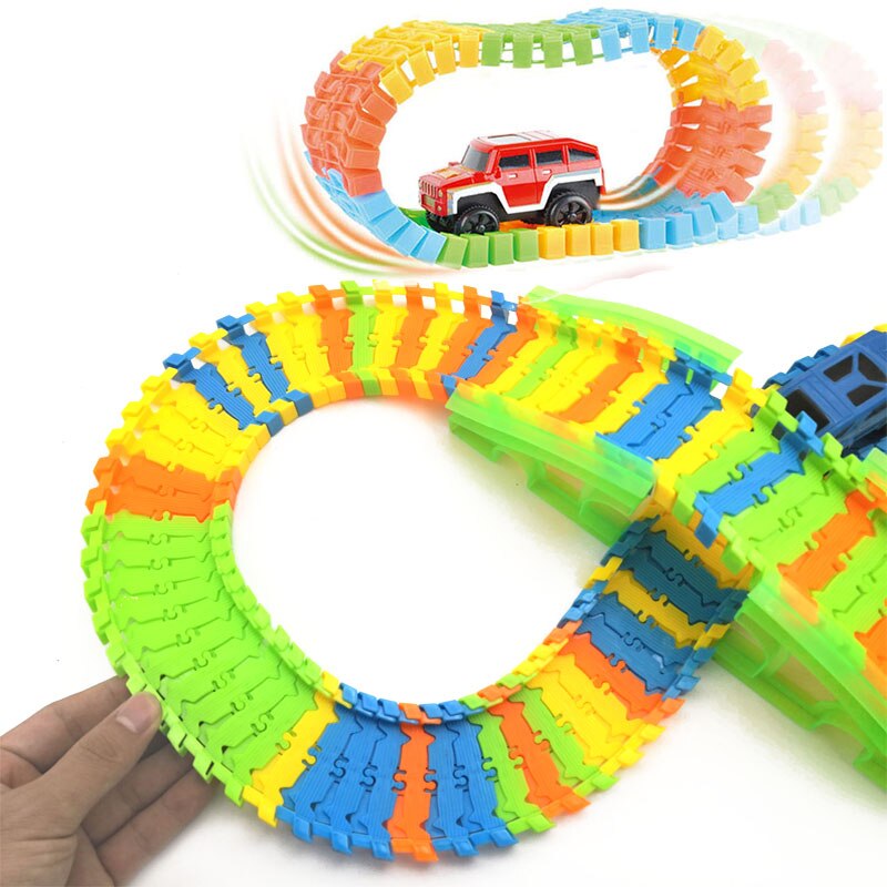 Diy Monteren Universal Racing Set Spoor Auto Flexibele Educatief Rail Auto Puzzel Speelgoed Voor Kinderen
