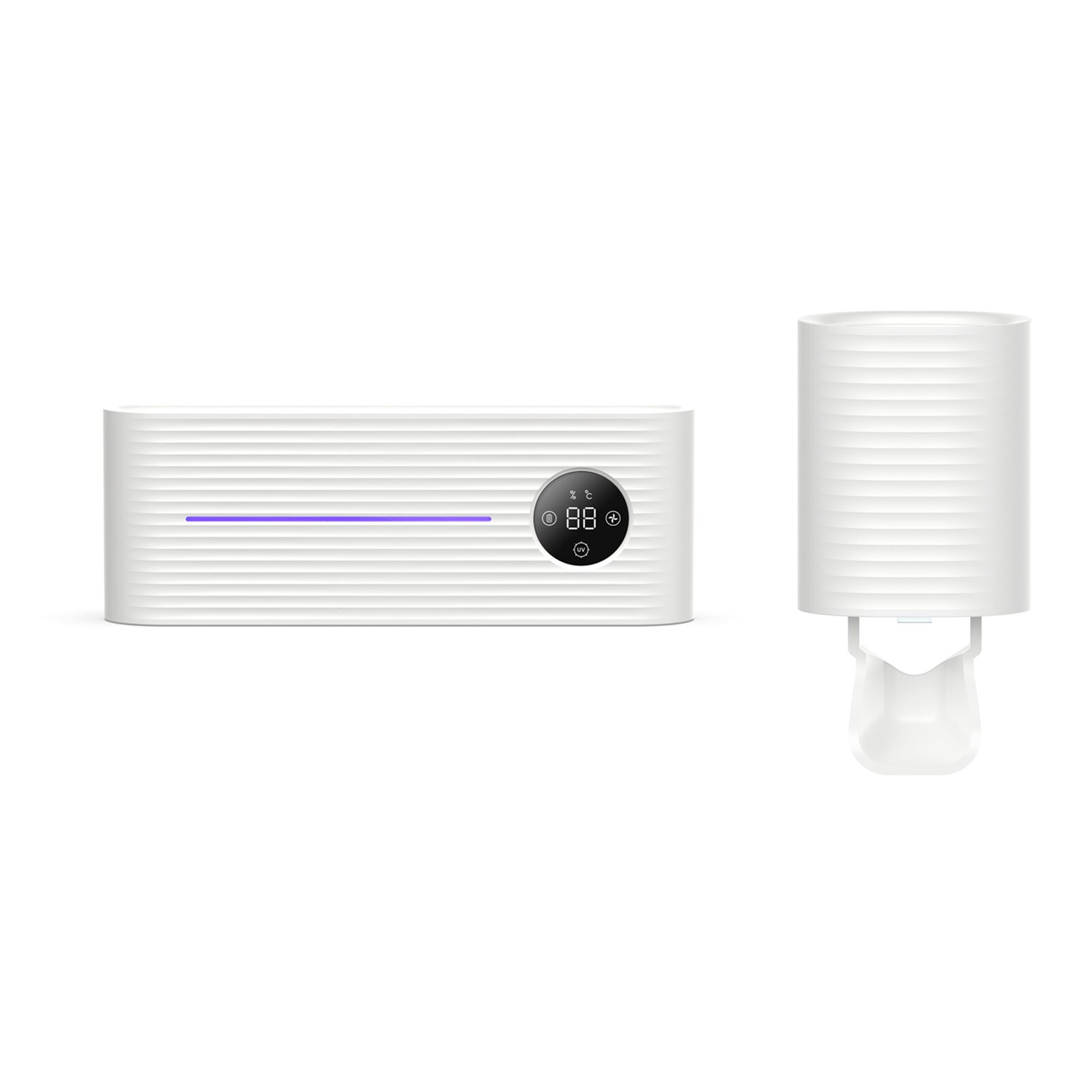 Xiaomi Mijia UVC Ultraviolet Sterilization Air-dry Toothbrush Holder Toothpaste Dispenser Rack Wall-mounted Bathroom Accessories: set white